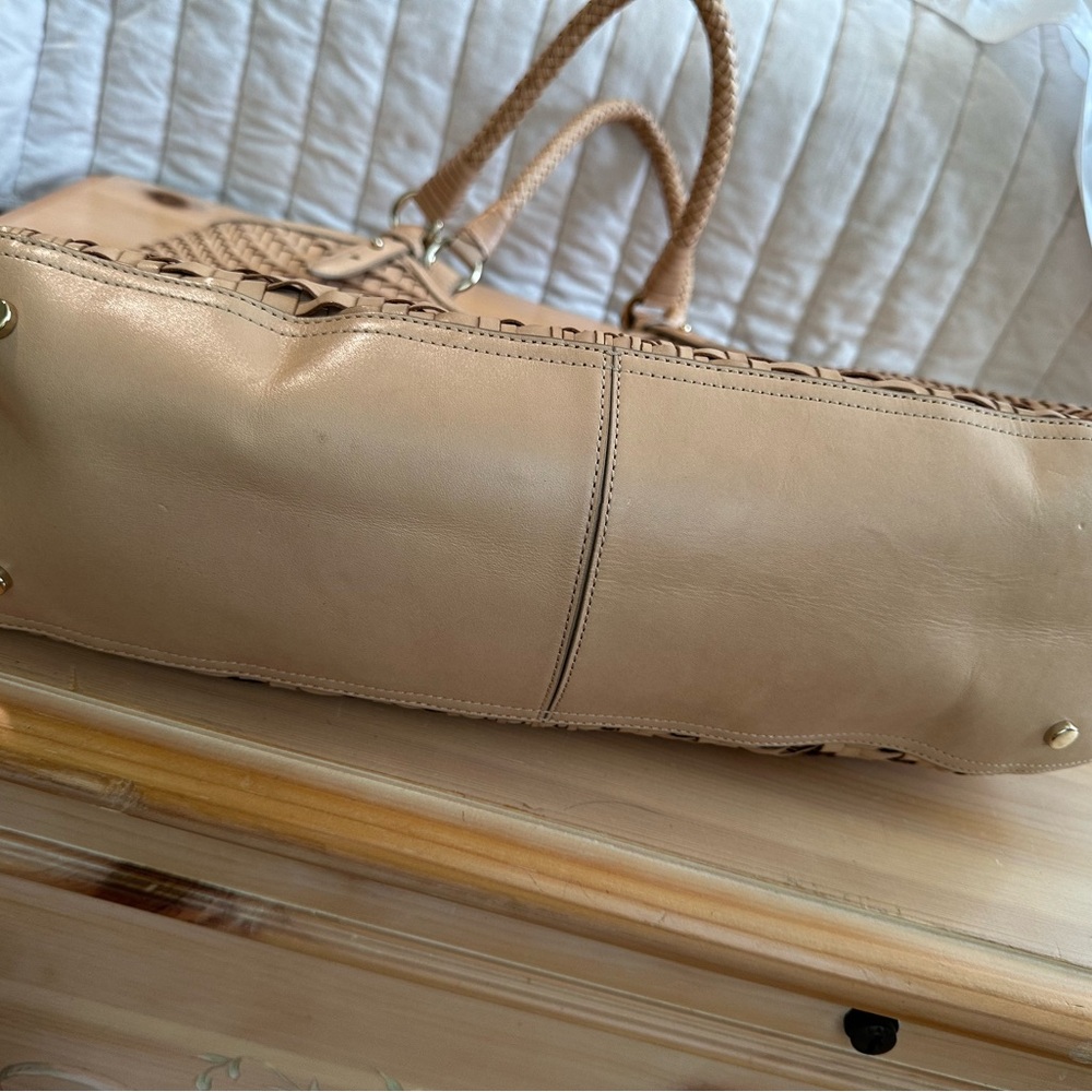 Cole Haan Genevieve Tan Woven Tote EUC - Picture 8 of 13
